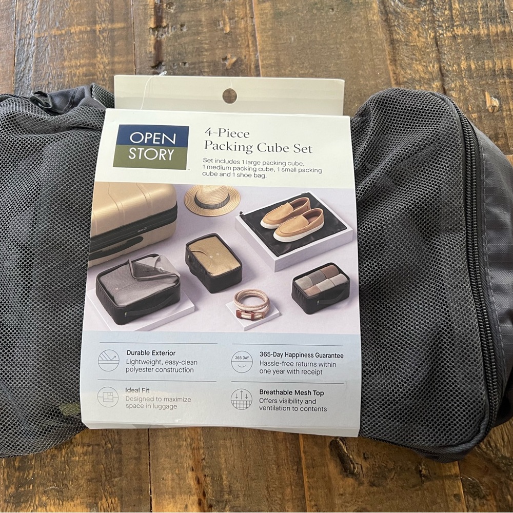 Packing Cubes for suitcase luggage organization set of Four new by Open Story